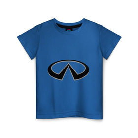 Детская футболка хлопок с принтом Значок Infiniti в Санкт-Петербурге, 100% хлопок | круглый вырез горловины, полуприлегающий силуэт, длина до линии бедер | infiniti автомобиль | автомобиль инфинити | инфинити | логотип infiniti | логотип инфинити