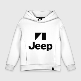 Детское худи Oversize хлопок с принтом Jeep logo в Санкт-Петербурге, френч-терри — 70% хлопок, 30% полиэстер. Мягкий теплый начес внутри —100% хлопок | боковые карманы, эластичные манжеты и нижняя кромка, капюшон на магнитной кнопке | jeep | автомобиль jeep | автомобиль джип | джип | логотип jeep | логотип джип