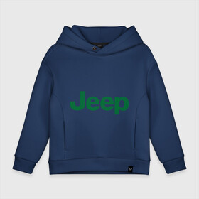Детское худи Oversize хлопок с принтом Logo Jeep в Санкт-Петербурге, френч-терри — 70% хлопок, 30% полиэстер. Мягкий теплый начес внутри —100% хлопок | боковые карманы, эластичные манжеты и нижняя кромка, капюшон на магнитной кнопке | jeep | автомобиль jeep | автомобиль джип | джип | логотип jeep | логотип джип