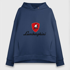 Женское худи Oversize хлопок с принтом Logo lamborghini в Санкт-Петербурге, френч-терри — 70% хлопок, 30% полиэстер. Мягкий теплый начес внутри —100% хлопок | боковые карманы, эластичные манжеты и нижняя кромка, капюшон на магнитной кнопке | lamborghini | автомобиль lamborghini | ламборджини | ламборджини автомобиль | логотип lamborghini | логотип ламборджини