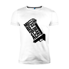 Мужская футболка премиум с принтом More 2Pac в Санкт-Петербурге, 92% хлопок, 8% лайкра | приталенный силуэт, круглый вырез ворота, длина до линии бедра, короткий рукав | хип хоп