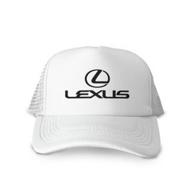 Кепка тракер с сеткой с принтом Lexus logo в Санкт-Петербурге, трикотажное полотно; задняя часть — сетка | длинный козырек, универсальный размер, пластиковая застежка | lexus | автобренды | автолюбителям | бренд | лексус | логотип