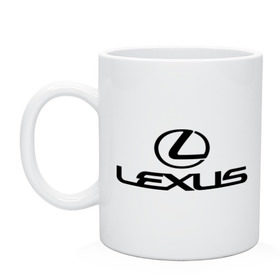 Кружка с принтом Lexus logo в Санкт-Петербурге, керамика | объем — 330 мл, диаметр — 80 мм. Принт наносится на бока кружки, можно сделать два разных изображения | Тематика изображения на принте: lexus | автобренды | автолюбителям | бренд | лексус | логотип