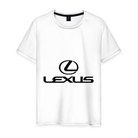 Мужская футболка хлопок с принтом Lexus logo в Санкт-Петербурге, 100% хлопок | прямой крой, круглый вырез горловины, длина до линии бедер, слегка спущенное плечо. | lexus | автобренды | автолюбителям | бренд | лексус | логотип