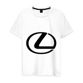 Мужская футболка хлопок с принтом Logo lexus в Санкт-Петербурге, 100% хлопок | прямой крой, круглый вырез горловины, длина до линии бедер, слегка спущенное плечо. | lexus | автобренды | автолюбителям | бренд | лексус | логотип