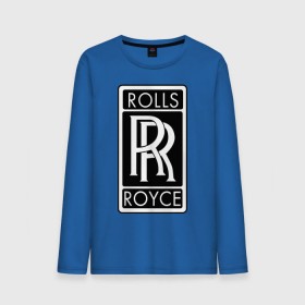 Мужской лонгслив хлопок с принтом Rolls-Royce в Санкт-Петербурге, 100% хлопок |  | rolls royce | rr | автобренды | автолюбителям | бренд | логотип | ролл ройс | ролс ройс