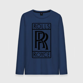 Мужской лонгслив хлопок с принтом Rolls-Royce logo в Санкт-Петербурге, 100% хлопок |  | Тематика изображения на принте: rolls royce | rr | автобренды | автолюбителям | бренд | логотип | ролл ройс | ролс ройс
