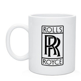 Кружка с принтом Rolls-Royce logo в Санкт-Петербурге, керамика | объем — 330 мл, диаметр — 80 мм. Принт наносится на бока кружки, можно сделать два разных изображения | rolls royce | rr | автобренды | автолюбителям | бренд | логотип | ролл ройс | ролс ройс