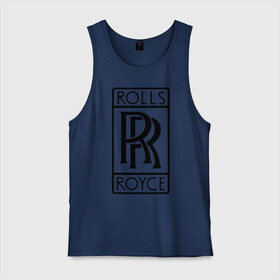 Мужская майка хлопок с принтом Rolls-Royce logo в Санкт-Петербурге, 100% хлопок |  | rolls royce | rr | автобренды | автолюбителям | бренд | логотип | ролл ройс | ролс ройс