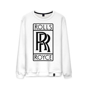 Мужской свитшот хлопок с принтом Rolls-Royce logo в Санкт-Петербурге, 100% хлопок |  | Тематика изображения на принте: rolls royce | rr | автобренды | автолюбителям | бренд | логотип | ролл ройс | ролс ройс