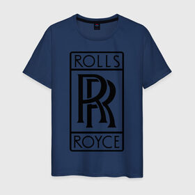 Мужская футболка хлопок с принтом Rolls-Royce logo в Санкт-Петербурге, 100% хлопок | прямой крой, круглый вырез горловины, длина до линии бедер, слегка спущенное плечо. | Тематика изображения на принте: rolls royce | rr | автобренды | автолюбителям | бренд | логотип | ролл ройс | ролс ройс