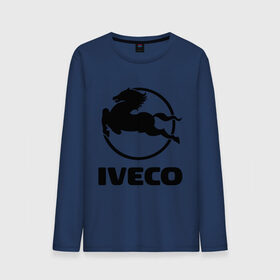 Мужской лонгслив хлопок с принтом Iveco в Санкт-Петербурге, 100% хлопок |  | iveco | автобренды | автолюбителям | бренд | ивеко | логотип