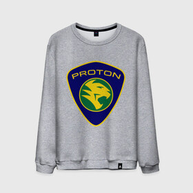 Мужской свитшот хлопок с принтом Proton logo в Санкт-Петербурге, 100% хлопок |  | proton | автобренды | автолюбителям | бренд | для автовладельцев | для автолюбителей | логотип | протон