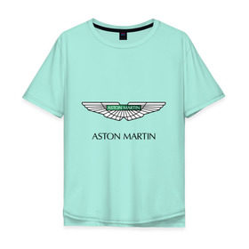 Мужская футболка хлопок Oversize с принтом Aston Martin logo в Санкт-Петербурге, 100% хлопок | свободный крой, круглый ворот, “спинка” длиннее передней части | Тематика изображения на принте: aston martin | автобренды | автолюбителям | астин мартин | астон мартин | бренд | для автовладельцев | для автолюбителей | логотип
