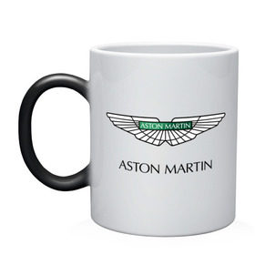 Кружка хамелеон с принтом Aston Martin logo в Санкт-Петербурге, керамика | меняет цвет при нагревании, емкость 330 мл | aston martin | автобренды | автолюбителям | астин мартин | астон мартин | бренд | для автовладельцев | для автолюбителей | логотип