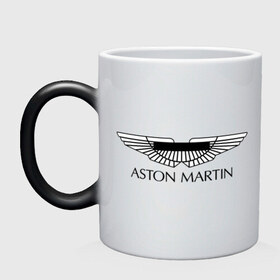 Кружка хамелеон с принтом Logo Aston Martin в Санкт-Петербурге, керамика | меняет цвет при нагревании, емкость 330 мл | aston martin | автобренды | автолюбителям | астин мартин | астон мартин | бренд | для автовладельцев | для автолюбителей | логотип