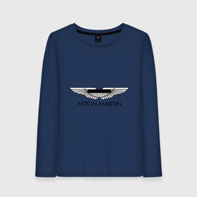 Женский лонгслив хлопок с принтом Logo Aston Martin в Санкт-Петербурге, 100% хлопок |  | aston martin | автобренды | автолюбителям | астин мартин | астон мартин | бренд | для автовладельцев | для автолюбителей | логотип