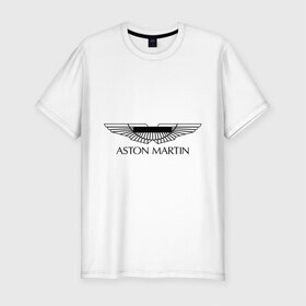 Мужская футболка премиум с принтом Logo Aston Martin в Санкт-Петербурге, 92% хлопок, 8% лайкра | приталенный силуэт, круглый вырез ворота, длина до линии бедра, короткий рукав | Тематика изображения на принте: aston martin | автобренды | автолюбителям | астин мартин | астон мартин | бренд | для автовладельцев | для автолюбителей | логотип
