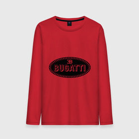 Мужской лонгслив хлопок с принтом Bugatti logo в Санкт-Петербурге, 100% хлопок |  | bugati | bugatti | автобренды | автолюбителям | бренд | бугати | бугатти | для автовладельцев | для автолюбителей | логотип