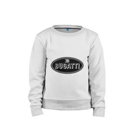 Детский свитшот хлопок с принтом Bugatti logo в Санкт-Петербурге, 100% хлопок | круглый вырез горловины, эластичные манжеты, пояс и воротник | bugati | bugatti | автобренды | автолюбителям | бренд | бугати | бугатти | для автовладельцев | для автолюбителей | логотип
