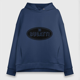 Женское худи Oversize хлопок с принтом Bugatti logo в Санкт-Петербурге, френч-терри — 70% хлопок, 30% полиэстер. Мягкий теплый начес внутри —100% хлопок | боковые карманы, эластичные манжеты и нижняя кромка, капюшон на магнитной кнопке | bugati | bugatti | автобренды | автолюбителям | бренд | бугати | бугатти | для автовладельцев | для автолюбителей | логотип