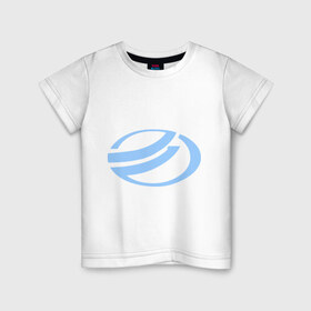 Детская футболка хлопок с принтом ЗАЗ лого в Санкт-Петербурге, 100% хлопок | круглый вырез горловины, полуприлегающий силуэт, длина до линии бедер | автобренды | автолюбителям | бренд | для автовладельцев | для автолюбителей | заз | логотип