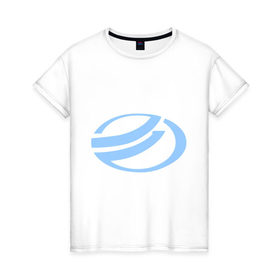 Женская футболка хлопок с принтом ЗАЗ лого в Санкт-Петербурге, 100% хлопок | прямой крой, круглый вырез горловины, длина до линии бедер, слегка спущенное плечо | автобренды | автолюбителям | бренд | для автовладельцев | для автолюбителей | заз | логотип