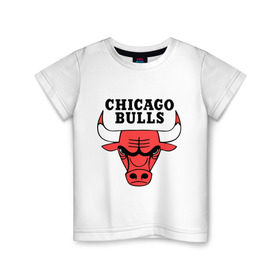 Детская футболка хлопок с принтом Chicago bulls logo в Санкт-Петербурге, 100% хлопок | круглый вырез горловины, полуприлегающий силуэт, длина до линии бедер | chicago bulls | newtop | swag | swag style | toplanding | одежда сваг | сваг | сваг стиль | свег | свог | свэг | чикаго булз