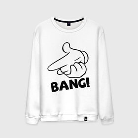 Мужской свитшот хлопок с принтом Bang! в Санкт-Петербурге, 100% хлопок |  | swag | swag style | одежда сваг | сваг | сваг стиль | свег | свог | свэг