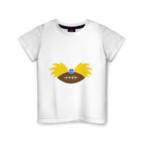 Детская футболка хлопок с принтом Hey, Arnold в Санкт-Петербурге, 100% хлопок | круглый вырез горловины, полуприлегающий силуэт, длина до линии бедер | arnold | arnold hey | hey | арнольд