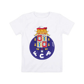 Детская футболка хлопок с принтом Porto в Санкт-Петербурге, 100% хлопок | круглый вырез горловины, полуприлегающий силуэт, длина до линии бедер | porto | порто | порту | фк | футбол | футбольные клубы