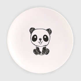 Тарелка 3D с принтом Панда рисунок в Санкт-Петербурге, фарфор | диаметр - 210 мм
диаметр для нанесения принта - 120 мм | панда
