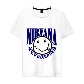 Мужская футболка хлопок с принтом Nevermind Nirvana в Санкт-Петербурге, 100% хлопок | прямой крой, круглый вырез горловины, длина до линии бедер, слегка спущенное плечо. | kurt kobain | nirvana | курт кобейн | музыкальные группы | нирвана | рок группы