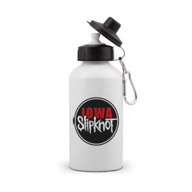 Бутылка спортивная с принтом Slipknot iowa logo в Санкт-Петербурге, металл | емкость — 500 мл, в комплекте две пластиковые крышки и карабин для крепления | metall | punk | rock | slipknot | метал | металл | нью метал | панк | панк рок | рок | слипкнот