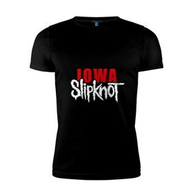 Мужская футболка премиум с принтом Slipknot iowa logo в Санкт-Петербурге, 92% хлопок, 8% лайкра | приталенный силуэт, круглый вырез ворота, длина до линии бедра, короткий рукав | metall | punk | rock | slipknot | метал | металл | нью метал | панк | панк рок | рок | слипкнот