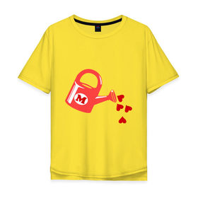 Мужская футболка хлопок Oversize с принтом Мамина любовь в Санкт-Петербурге, 100% хлопок | свободный крой, круглый ворот, “спинка” длиннее передней части | 