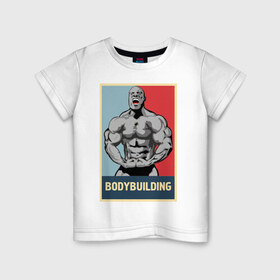 Детская футболка хлопок с принтом Bodybuilding (Фил Хит) в Санкт-Петербурге, 100% хлопок | круглый вырез горловины, полуприлегающий силуэт, длина до линии бедер | bodybuilding | sport | бодибилдинг | качок | сила | спорт