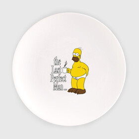 Тарелка с принтом Homer (The Last Perfect Man...) в Санкт-Петербурге, фарфор | диаметр - 210 мм
диаметр для нанесения принта - 120 мм | гомер