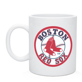 Кружка с принтом Boston Red Sox в Санкт-Петербурге, керамика | объем — 330 мл, диаметр — 80 мм. Принт наносится на бока кружки, можно сделать два разных изображения | baseball | boston red sox | бейсбол | бостон | красные носки | ред сокс | спорт