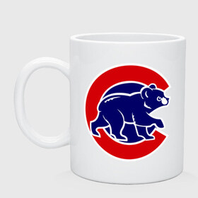 Кружка с принтом Chicago Cubs logo в Санкт-Петербурге, керамика | объем — 330 мл, диаметр — 80 мм. Принт наносится на бока кружки, можно сделать два разных изображения | baseball | chicago cubs bear | бейсбол | спорт | чикаго