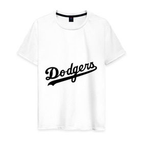 Мужская футболка хлопок с принтом Dodgers в Санкт-Петербурге, 100% хлопок | прямой крой, круглый вырез горловины, длина до линии бедер, слегка спущенное плечо. | Тематика изображения на принте: baseball | dodgers | los angeles dodgers | бейсбол | доджерс | лос анджелес доджерс | спорт
