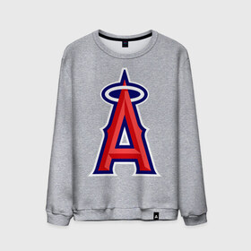 Мужской свитшот хлопок с принтом Los Angeles Angels of Anaheim logo в Санкт-Петербурге, 100% хлопок |  | baseball | los angeles angels of anaheim | бейсбол | спорт