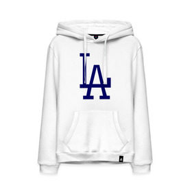 Мужская толстовка хлопок с принтом Los Angeles Dodgers logo в Санкт-Петербурге, френч-терри, мягкий теплый начес внутри (100% хлопок) | карман-кенгуру, эластичные манжеты и нижняя кромка, капюшон с подкладом и шнурком | baseball | la | los angeles dodgers | бейсбол | лос анджелес доджерс | спорт