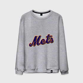 Мужской свитшот хлопок с принтом Mets в Санкт-Петербурге, 100% хлопок |  | baseball | mets | new york mets | бейсбол | нью йорк метс | спорт