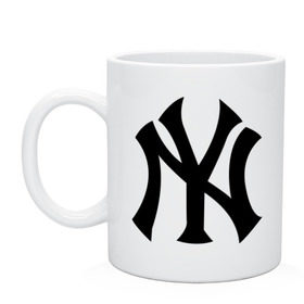 Кружка с принтом New York Yankees в Санкт-Петербурге, керамика | объем — 330 мл, диаметр — 80 мм. Принт наносится на бока кружки, можно сделать два разных изображения | baseball | new york yankees | бейсбол | нью йорк янкиз | спорт | янки