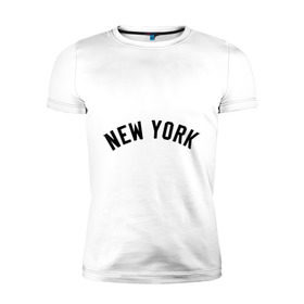 Мужская футболка премиум с принтом New York Yankees logotype в Санкт-Петербурге, 92% хлопок, 8% лайкра | приталенный силуэт, круглый вырез ворота, длина до линии бедра, короткий рукав | baseball | new york yankees | бейсбол | нью йорк янкиз | спорт | янки
