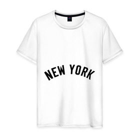 Мужская футболка хлопок с принтом New York Yankees logotype в Санкт-Петербурге, 100% хлопок | прямой крой, круглый вырез горловины, длина до линии бедер, слегка спущенное плечо. | Тематика изображения на принте: baseball | new york yankees | бейсбол | нью йорк янкиз | спорт | янки