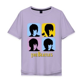 Мужская футболка хлопок Oversize с принтом The Beatles pop art в Санкт-Петербурге, 100% хлопок | свободный крой, круглый ворот, “спинка” длиннее передней части | beatles | the beatles | the beatles pop art | бителс
