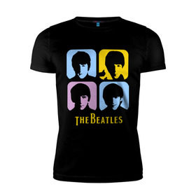 Мужская футболка премиум с принтом The Beatles pop art в Санкт-Петербурге, 92% хлопок, 8% лайкра | приталенный силуэт, круглый вырез ворота, длина до линии бедра, короткий рукав | beatles | the beatles | the beatles pop art | бителс