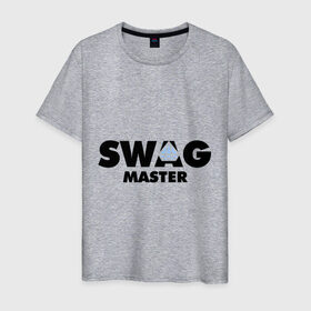 Мужская футболка хлопок с принтом Swag Master в Санкт-Петербурге, 100% хлопок | прямой крой, круглый вырез горловины, длина до линии бедер, слегка спущенное плечо. | diamond | swag | swag master | сваг | свог | свэг
